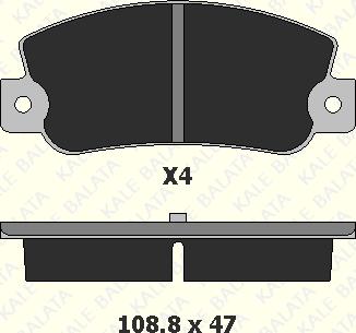 KALE 21107 120 04 - Гальмівні колодки, дискові гальма autocars.com.ua