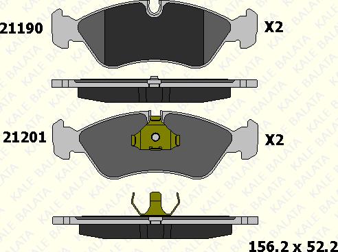 KALE 21190 175 05 - Гальмівні колодки, дискові гальма autocars.com.ua