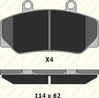 KALE 21233 167 14 - Гальмівні колодки, дискові гальма autocars.com.ua