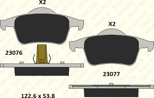 KALE 23076 175 05 - Гальмівні колодки, дискові гальма autocars.com.ua