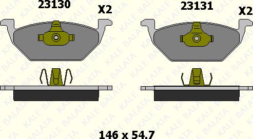 KALE 23130 197 05 - Гальмівні колодки, дискові гальма autocars.com.ua