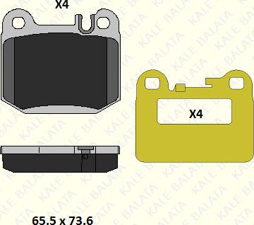 KALE 23157 160 04 - Гальмівні колодки, дискові гальма autocars.com.ua