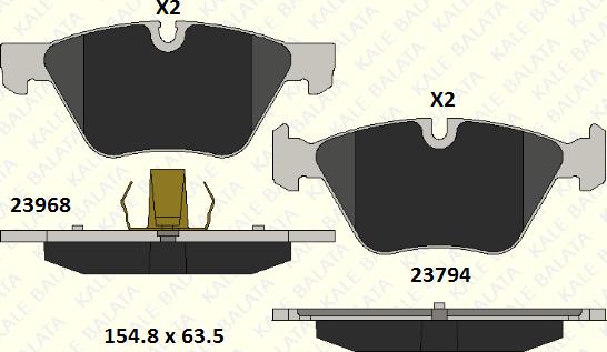 KALE 23794 203 05 - Гальмівні колодки, дискові гальма autocars.com.ua