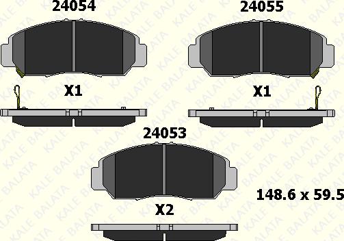 KALE 24053 170 05 - Гальмівні колодки, дискові гальма autocars.com.ua