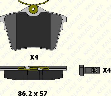 KALE 24135 178 14 - Гальмівні колодки, дискові гальма autocars.com.ua