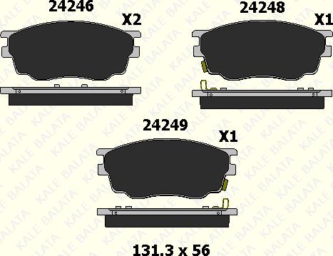 KALE 24246 170 05 - Гальмівні колодки, дискові гальма autocars.com.ua