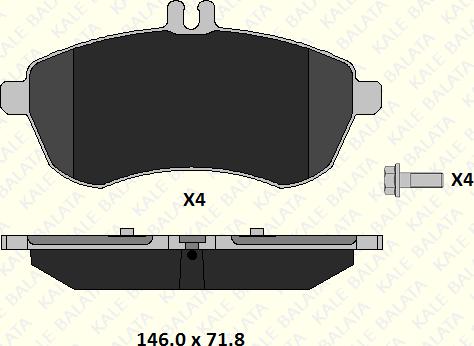 KALE 24306 206 15 - Тормозные колодки, дисковые, комплект autodnr.net