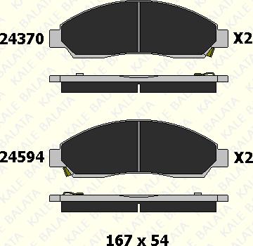 KALE 24370 161 05 - Гальмівні колодки, дискові гальма autocars.com.ua