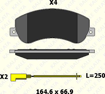 KALE 24484 185 05 - Гальмівні колодки, дискові гальма autocars.com.ua