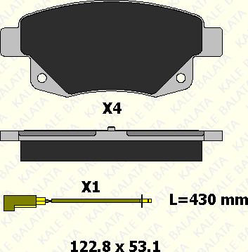 KALE 24486 170 35 - Гальмівні колодки, дискові гальма autocars.com.ua