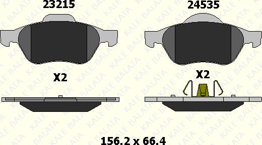 KALE 24535 183 05 - Гальмівні колодки, дискові гальма autocars.com.ua