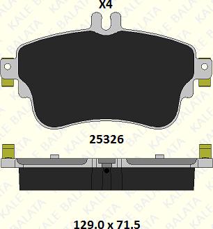 KALE 25326 192 14 - Гальмівні колодки, дискові гальма autocars.com.ua