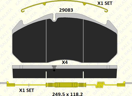 KALE 29083 282 24 - Тормозные колодки, дисковые, комплект autodnr.net