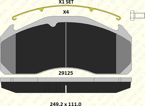 KALE 29125 292 14 - Гальмівні колодки, дискові гальма autocars.com.ua