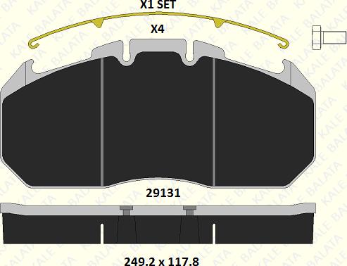 KALE 29131 302 14 - Тормозные колодки, дисковые, комплект autodnr.net