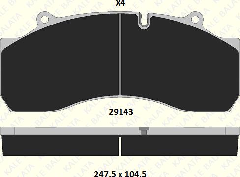 KALE 29143 300 04 - Тормозные колодки, дисковые, комплект autodnr.net