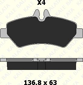 KALE 29190 190 04 - Тормозные колодки, дисковые, комплект autodnr.net