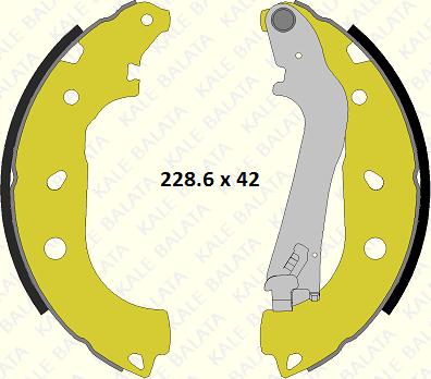 KALE 686 0460 44 P - Комплект гальм, барабанний механізм autocars.com.ua