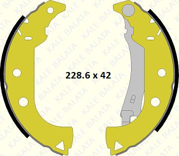 KALE 686 0480 04 P - Комплект гальм, барабанний механізм autocars.com.ua