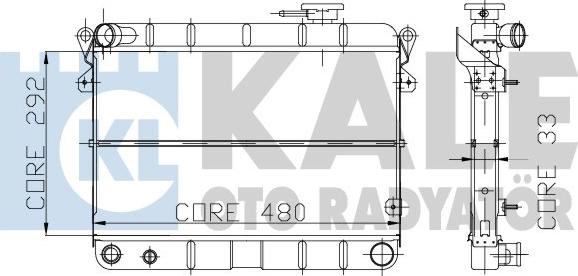KALE OTO RADYATÖR 101000 - Радіатор, охолодження двигуна autocars.com.ua