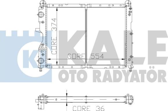 KALE OTO RADYATÖR 102000 - Радіатор, охолодження двигуна autocars.com.ua