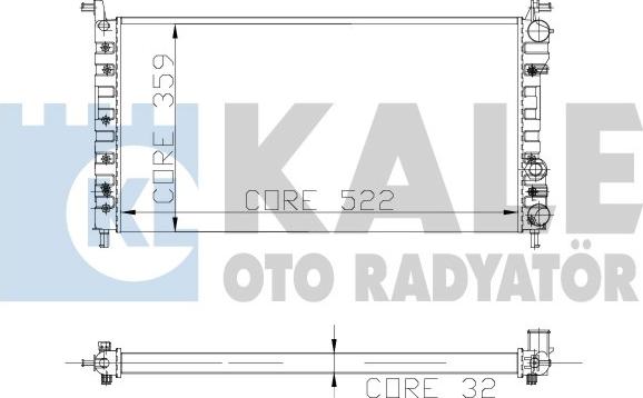 KALE OTO RADYATÖR 102400 - Радіатор, охолодження двигуна autocars.com.ua