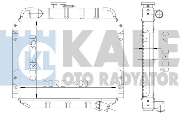 KALE OTO RADYATÖR 102800 - Радіатор, охолодження двигуна autocars.com.ua