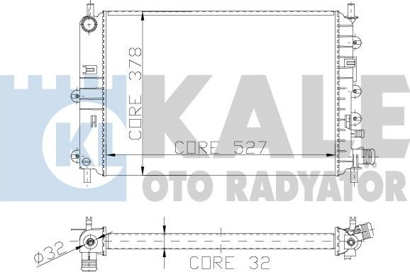 KALE OTO RADYATÖR 103500 - Радіатор, охолодження двигуна autocars.com.ua