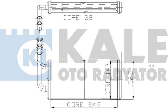 KALE OTO RADYATÖR 104600 - Теплообмінник, опалення салону autocars.com.ua