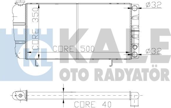 KALE OTO RADYATÖR 105100 - Радіатор, охолодження двигуна autocars.com.ua