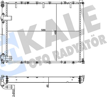 KALE OTO RADYATÖR 107800 - Радіатор, охолодження двигуна autocars.com.ua