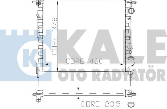 KALE OTO RADYATÖR 108000 - Радіатор, охолодження двигуна autocars.com.ua