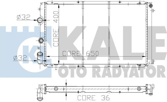 KALE OTO RADYATÖR 109100 - Радіатор, охолодження двигуна autocars.com.ua