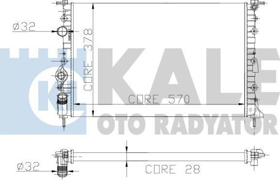 KALE OTO RADYATÖR 109500 - Радіатор, охолодження двигуна autocars.com.ua