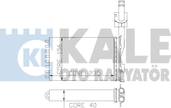 KALE OTO RADYATÖR 109900 - Теплообмінник, опалення салону autocars.com.ua