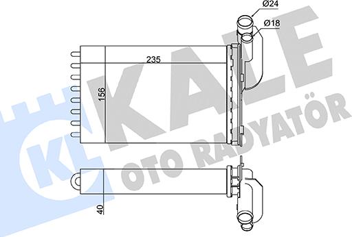 KALE OTO RADYATÖR 110098 - Теплообмінник, опалення салону autocars.com.ua