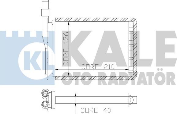 KALE OTO RADYATÖR 110100 - Теплообмінник, опалення салону autocars.com.ua