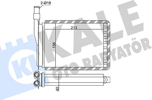 KALE OTO RADYATÖR 110198 - Теплообмінник, опалення салону autocars.com.ua