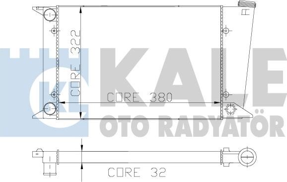 KALE OTO RADYATÖR 117800 - Радіатор, охолодження двигуна autocars.com.ua