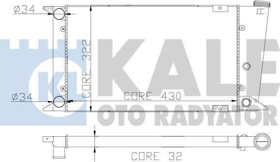 KALE OTO RADYATÖR 118000 - Радіатор, охолодження двигуна autocars.com.ua