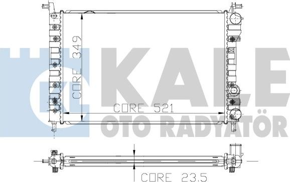 KALE OTO RADYATÖR 120500 - Радіатор, охолодження двигуна autocars.com.ua