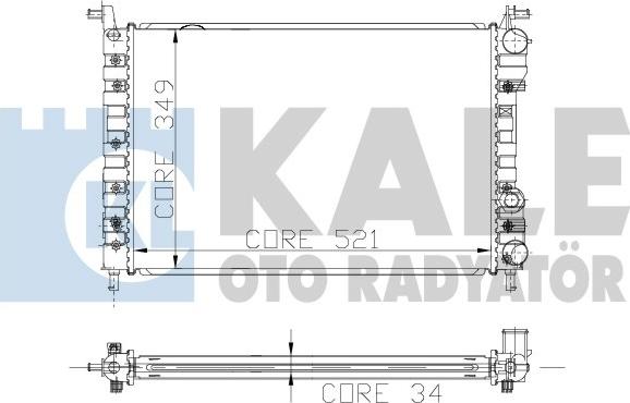 KALE OTO RADYATÖR 120600 - Радіатор, охолодження двигуна autocars.com.ua