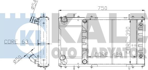KALE OTO RADYATÖR 121299 - Радіатор, охолодження двигуна autocars.com.ua