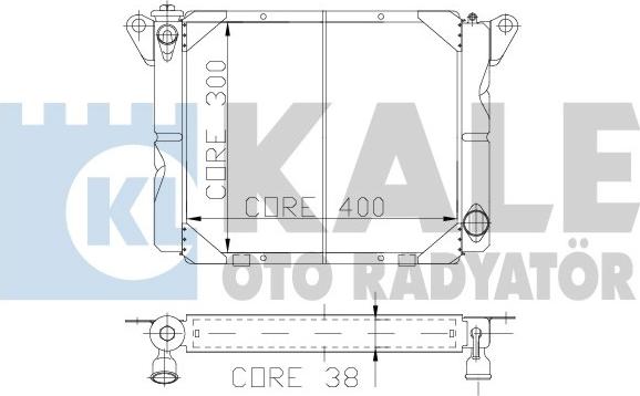 KALE OTO RADYATÖR 121600 - Радіатор, охолодження двигуна autocars.com.ua