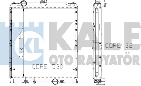 KALE OTO RADYATÖR 122200 - Радіатор, охолодження двигуна autocars.com.ua