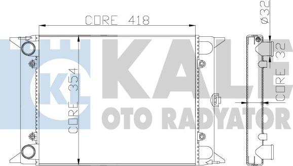 KALE OTO RADYATÖR 123500 - Радіатор, охолодження двигуна autocars.com.ua