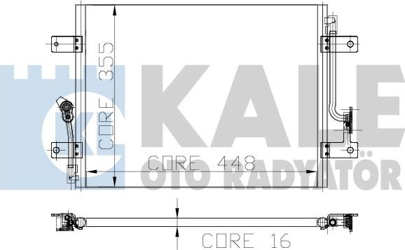 KALE OTO RADYATÖR 125900 - Конденсатор, кондиціонер autocars.com.ua