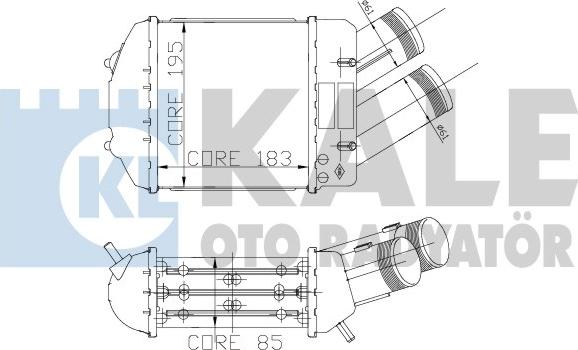 KALE OTO RADYATÖR 126100 - Интеркулер autocars.com.ua