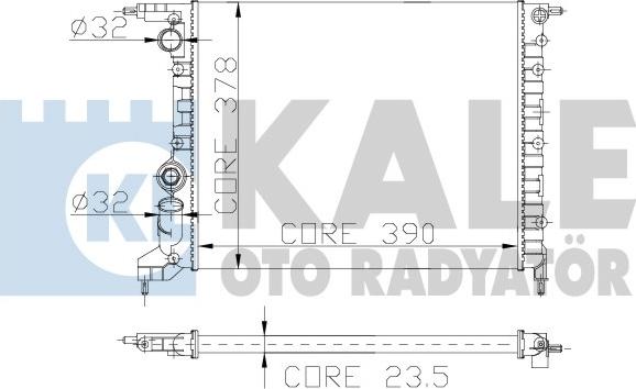 KALE OTO RADYATÖR 126600 - Радіатор, охолодження двигуна autocars.com.ua