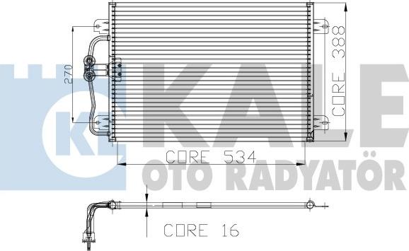 KALE OTO RADYATÖR 128100 - Конденсатор, кондиціонер autocars.com.ua